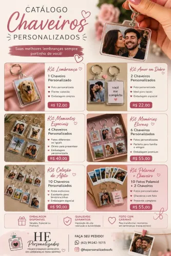 Chaveiros personalizados 