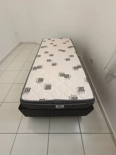Box + colchão solteiro novo