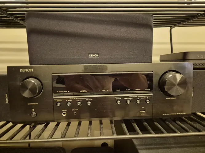 Receiver denon avr s570bt + caixas 5.1 denon subwoofer ativo home theater 