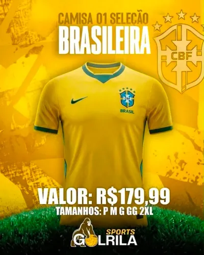 Camisa Brasil modelo torcedor