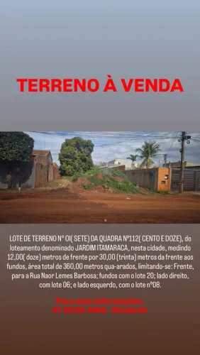 Vendo um terreno