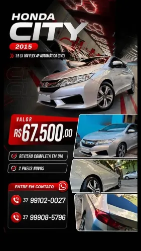 Honda City Sedan LX 1.5 Flex 16V 4P Aut. 2015