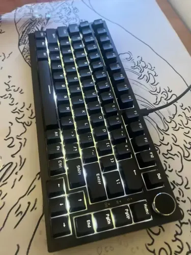 Teclado Mecânico AJAZZ AK820 75% com Fio, Hot-Swap e Knob