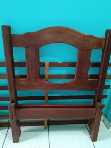 Cama de solteiro de madeira de Jatobá+Colchão 