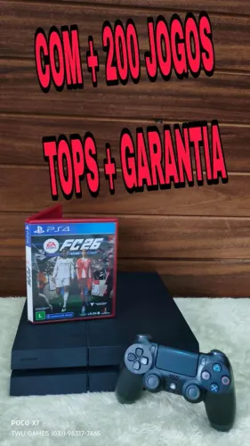 PS4 + 200 jogos tops