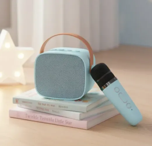 Mini karaokê com Microfone Onex 10w