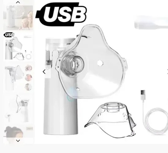 Inalador E Nebulizador Portátil Ultrassônico Sem Fio Recarregável