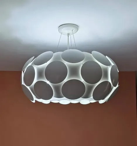 Lustre pendente moderno, na cor branca