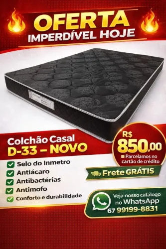 Colchão Casal D-33 novo Garantia oferta temos outros modelos