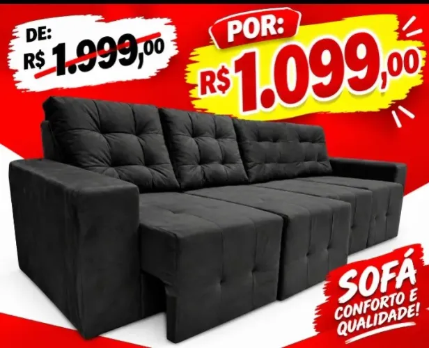 Sofá retrátil 4 lug (imperdível)