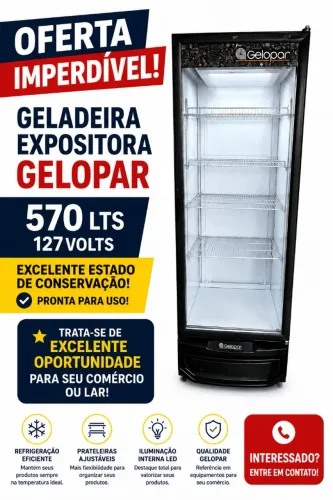 GELADEIRA EXPOSITORA GELOPAR 570LTS