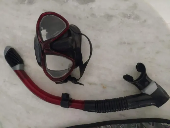 Kit de Mergulho Máscara e Snorkel Seco Phantom Aquatics