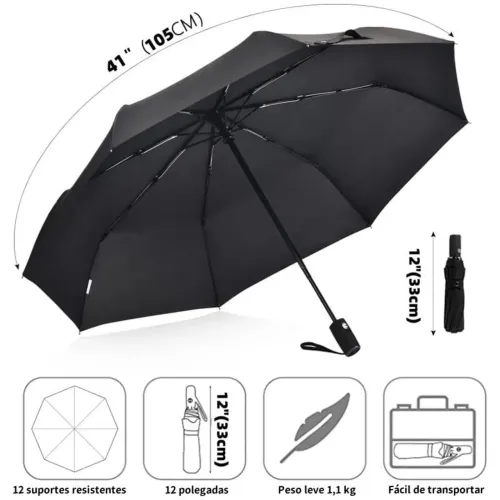 Guarda chuva resistente haste dupla