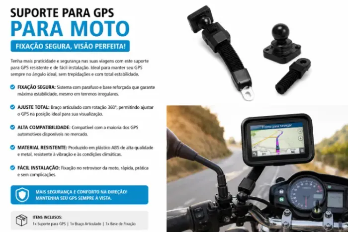 Suporte de Celular para Motos - Universal Impermeável