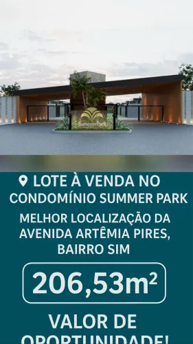 Terreno 206,53 m² no Summer Park - Bairro SIM