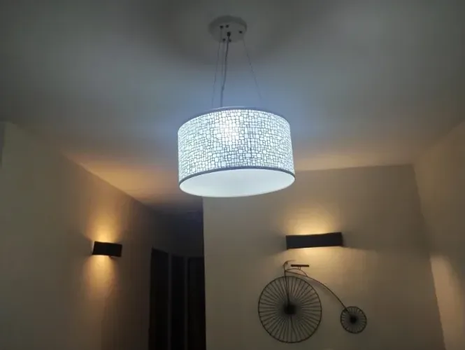 Lustre Pendente Radiance Branco Taschibra 40cm