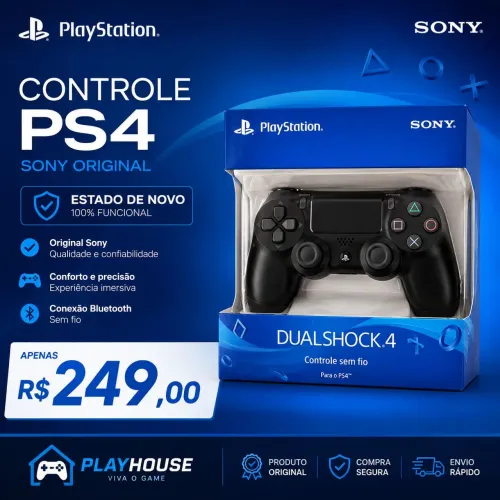 Controle PS4 TV PC Sony original com garantia