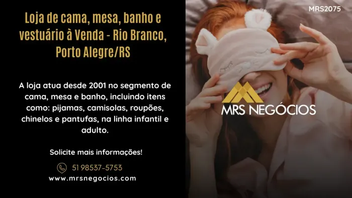 Loja de cama, mesa, banho e vestuário à Venda - Rio Branco, Porto Alegre/RS