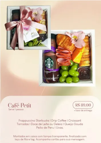 Cesta de café da manhã especial dia das mães.