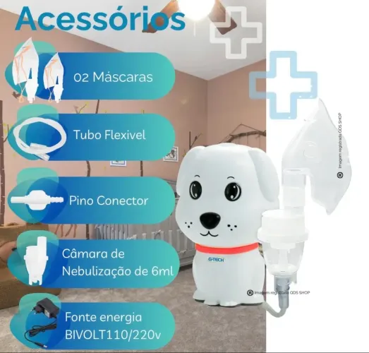 Inalador Nebulizador Cachorrinho Dog Infantil Bivolt