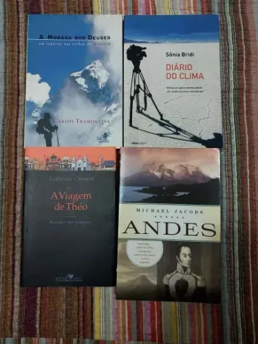 Livros: Andes, A Viagem de Théo, A Morada dos Deuses e Diário do Clima