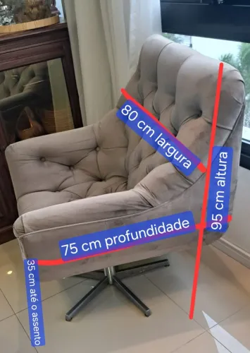 Poltrona super confortável giratória