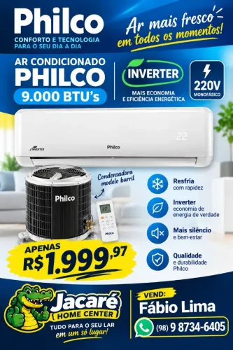 Ar condicionado Philco 9.000 BTU's inverter