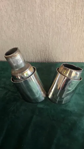 Par ponteiras de inox 3 polegadas 