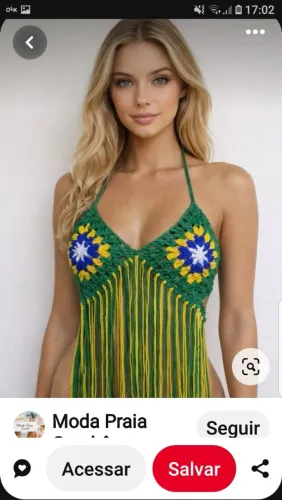 Roupas de crochê pra Copa 