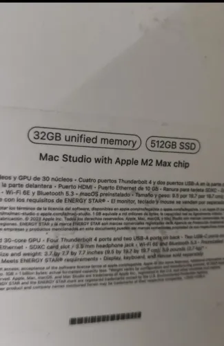 Mac Studio MQH73LL/A M2 Max 12C 512 GB