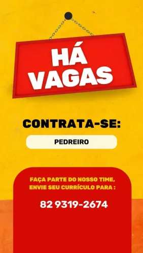 Vaga pedreiro