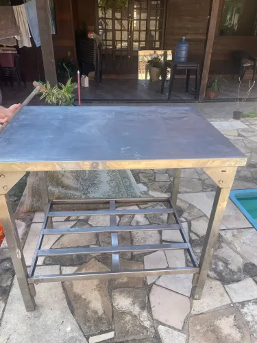 Mesa de aço inox industrial