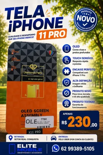 Tela OLED para iPhone 11 Pro - Display Premium Alta Qualidade