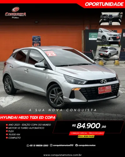 Hyundai HB20 Copa Mundo Qatar 1.0 TB Flex Aut. 2023