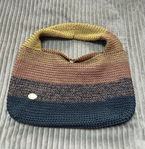 bolsa crochê com fio náutico