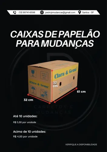  Caixas de Papelão Reforçadas para Mudança | Entrego Rápido/ 4 reais 