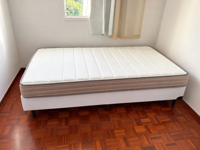 Cama Box e Colchão Solteirão (Viúva) 