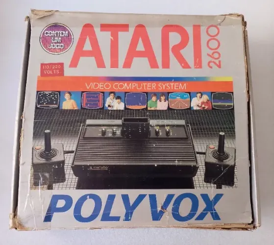 Atari 2600 Polyvox Na Caixa - Funcionando - Leia Descrição