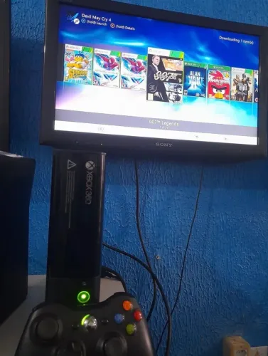Xbox 360 RGH Ultra Slim Desbloqueado + Jogos Instalados - Conservado 
