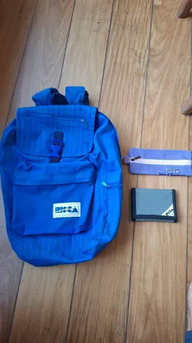 Rara mochila Risca anos 80 90 + estojo + carteira novinhos Vintage colecionador