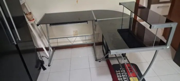 Mesa de escritório vidro temperado