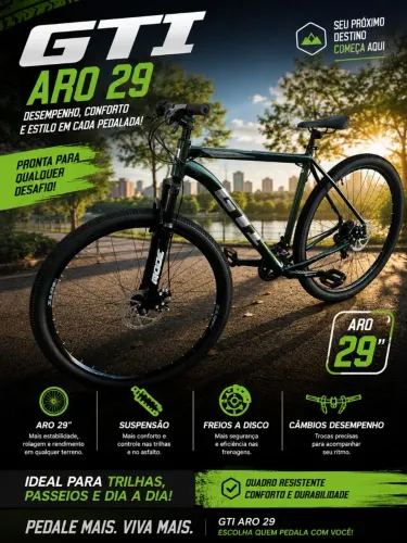 BICICLETA GTi ARO 29 - Nova, nunca usada