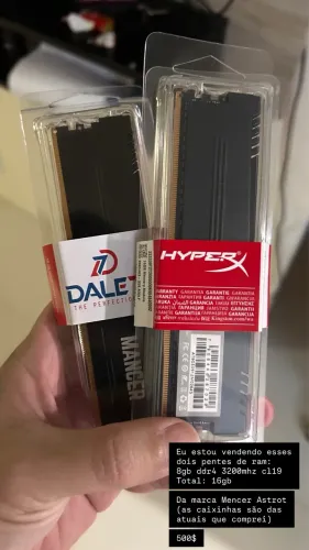 Memória ram ddr4 3200mhz