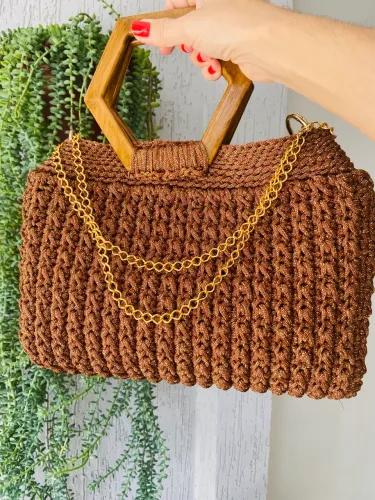 Bolsa de crochê em Fio Náutico 