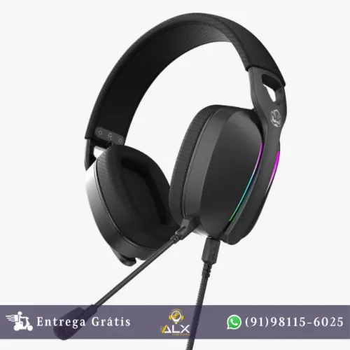 Headset Gamer Rgb Usb Microfone Destacável Nowy Black Vulcan Pcyes *ENTREGA GRÁTIS*