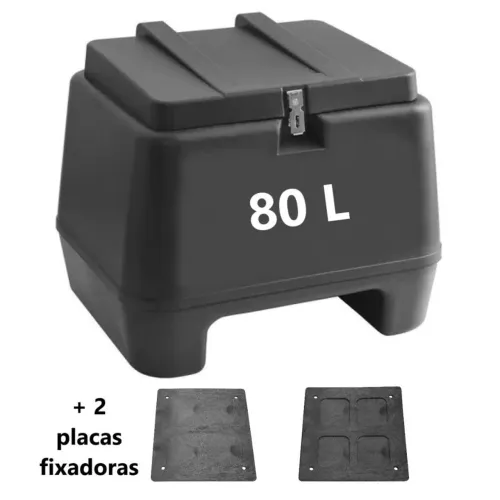 Baú de entregas 80l + suporte adaptável.