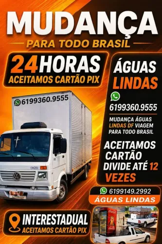 frete mudança Águas lindas Paranoá para todo DF para todo Brasil whatsapp 