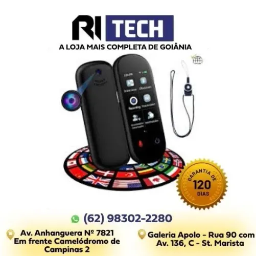 Gravador de Voz Tradutor AI Translator Tradução Online Portátil