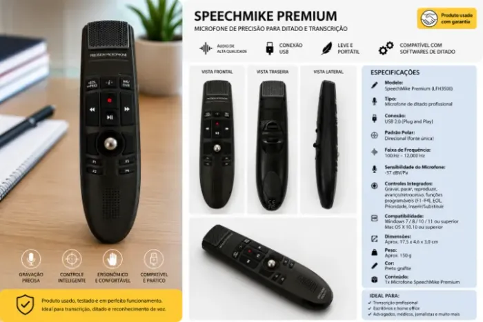 Speech Mike Premium Usb Lfh3500 (Usado)