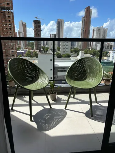 Par de cadeiras de varanda ou terraço (polipropileno)
